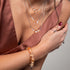 Champagne Supernova | Argent sterling .925 | Bracelet galets de verre galaxie